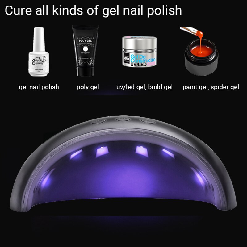 36 Watt Led Uv Lamp Voor Nagels Manicure Lamp Voor Gel Nagellak Drogers Gereedschap Genezen Alle Gel Met Timer sensor Ijs Lamp