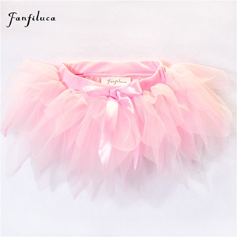 Gloednieuwe Baby Meisjes Tutu Rok 3 Lagen Super Soft Mesh Kant Baby Tutu Rokken 3 Kleuren voor 3 M-24 M