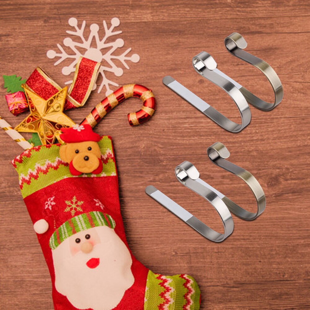 3 stk julestrømpeholder hængende kroge pejs kappe selvklæbende bøjle til juledekorationer til hjemmeværktøj