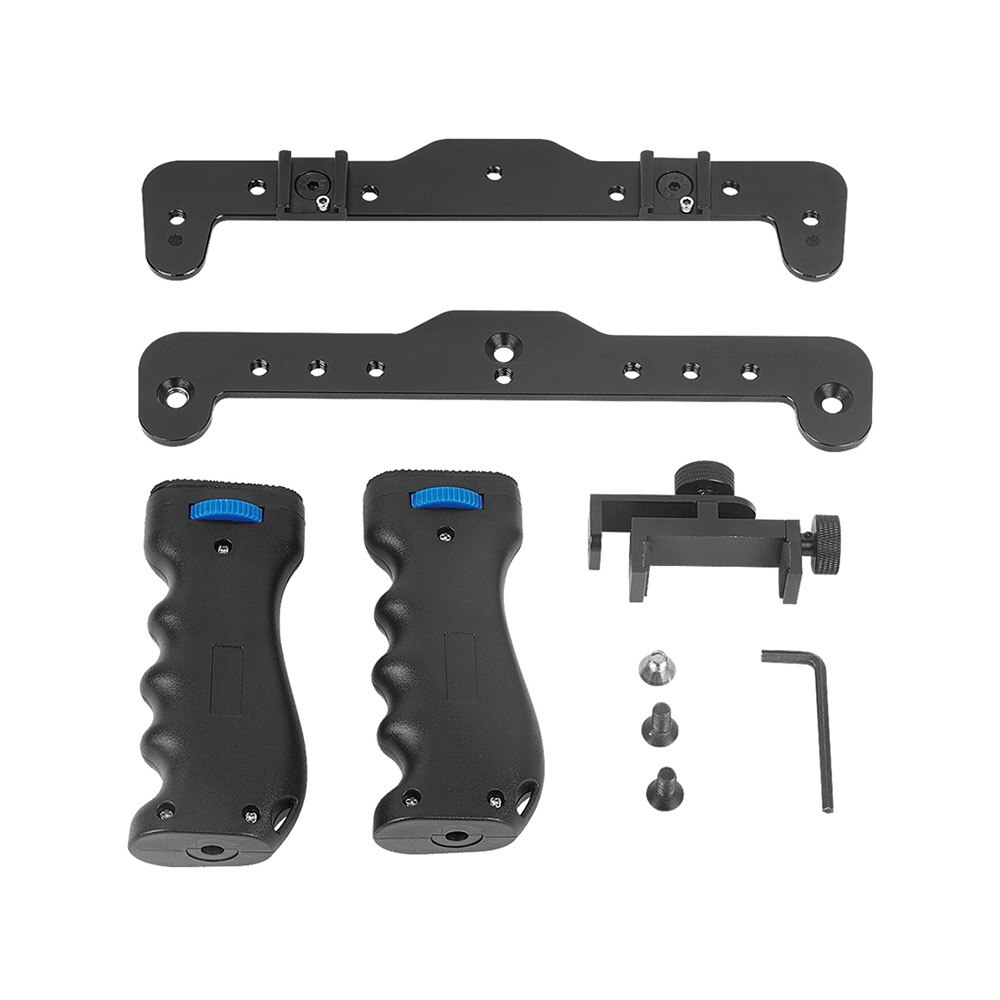 Andoer Professionele Dual Handheld Smartphone Fotografische Beugel Houder Kooi Rig Diy Telefoon Video Stabilizer Voor Smartphones