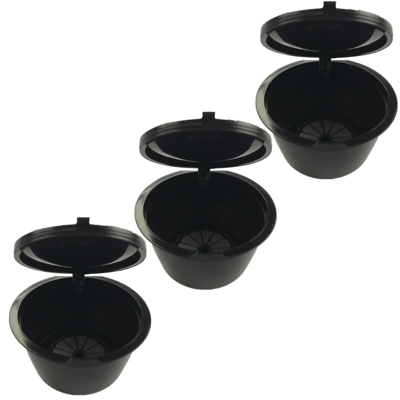 Dolce Gusto Nescafe Capsule de café | Accessoires de cuisine, en plastique, rechargeable, réutilisable pour Dolce Gusto Nescafe Capsule filtrante, outils de cuisine: Black-3PC