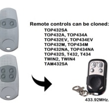 Cam top 432ee,  top 434ee top 432na top 432ev yleiskaukosäätimen kopiokone 4- kanavaa 433.92 mhz.