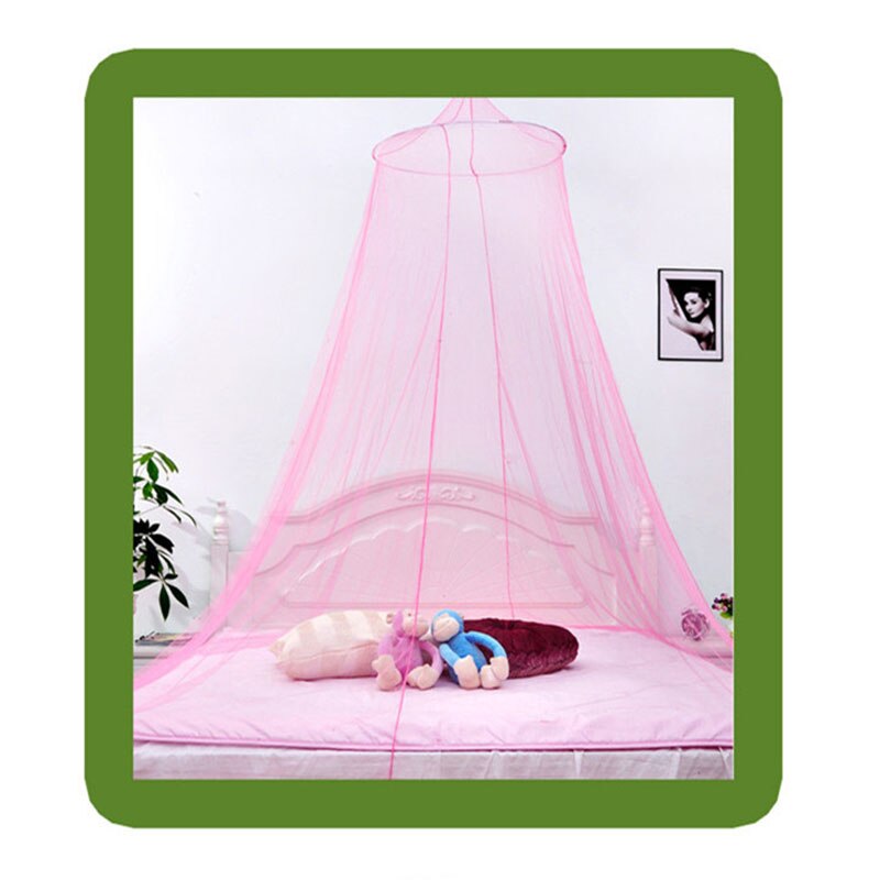 Summer Princess Mosquito Net Round Ceiling Hanging Dormitory Bed Nets HFing: Pink