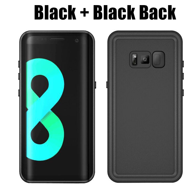 Coque étanche pour Samsung Galaxy S8, S9, S10 Plus, Note 9, Note 8, série RedBelle Dot, IP68, PC sous-marin, housse de protection en TPU: Acrylique / Marron