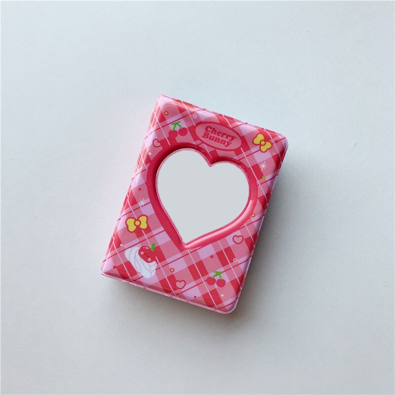 Love Heart A5 Binder Photo Album Cover Storage Album Book Cover Card Holder Sticker Small Card Storage Hollow DIY: 3 Inch 40 Cards a2