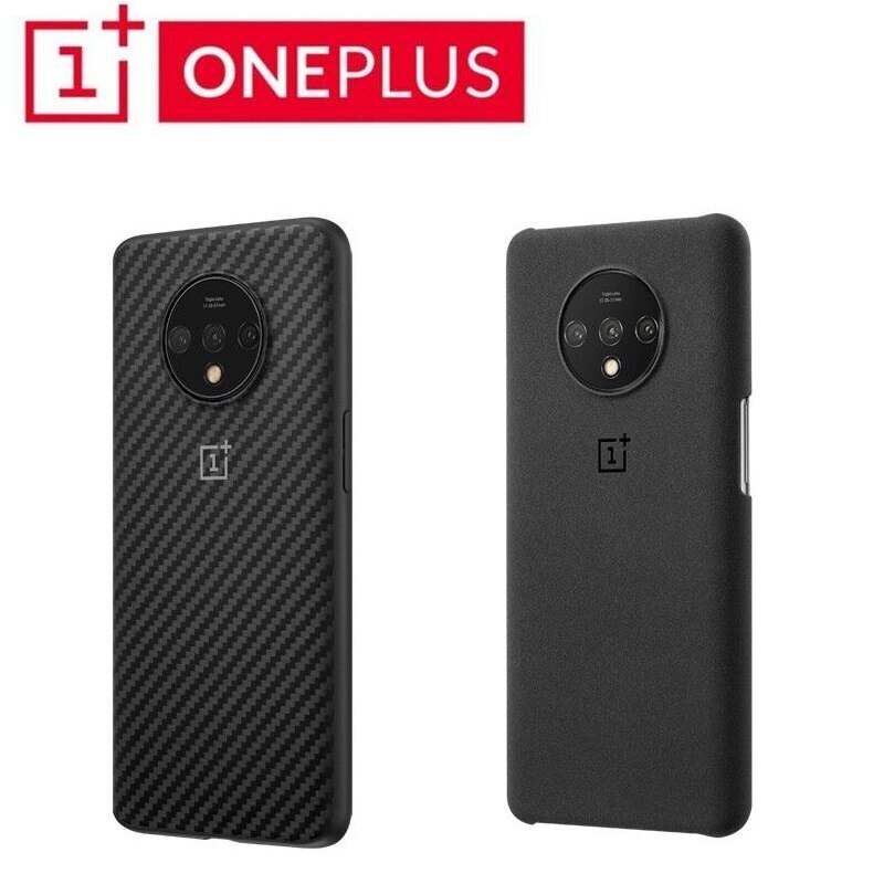 Funda Original Oneplus 7T 100% de Oneplus funda protectora oficial de Nylon funda de piedra arenisca OnePlus 7T funda de parachoques Karbon