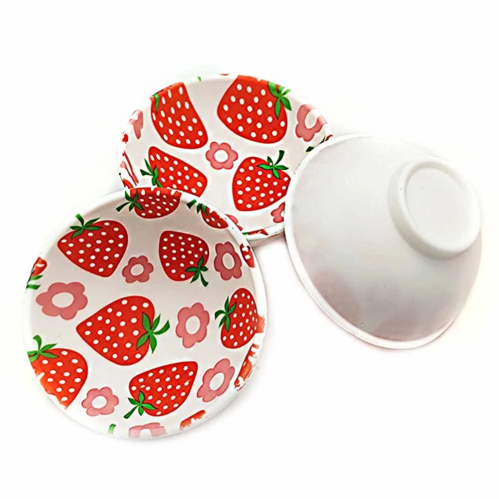 10 pçs tigelas de silicone rosa 67mm tigela de morango recipiente doméstico cabaça multi-cor acessórios para fumar presente feminino