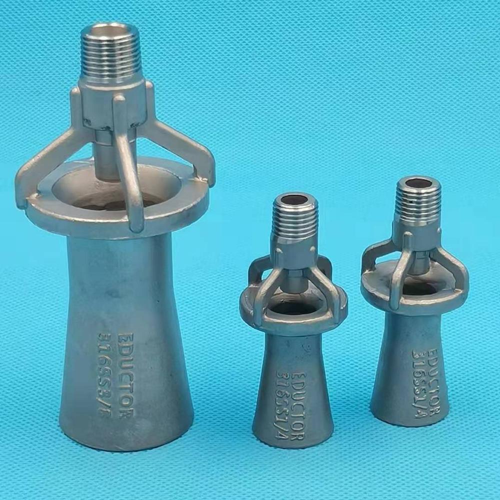 316SS Mixing Fluid Eductor, Solution stirring mixing venturi nozzle,one-piece construction epoxy industrial nozzle