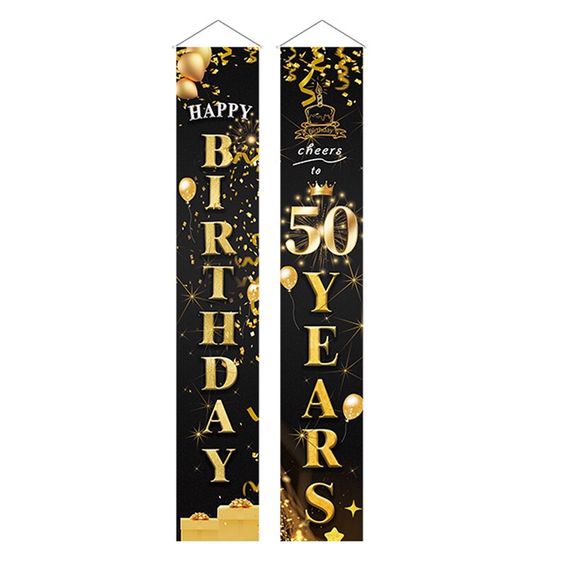 Birthday Door Curtain 50th Birthday Party Decorations Anniversary Party Supplies Adult 30 40 50 60 70 80 Year Birthday Party: C