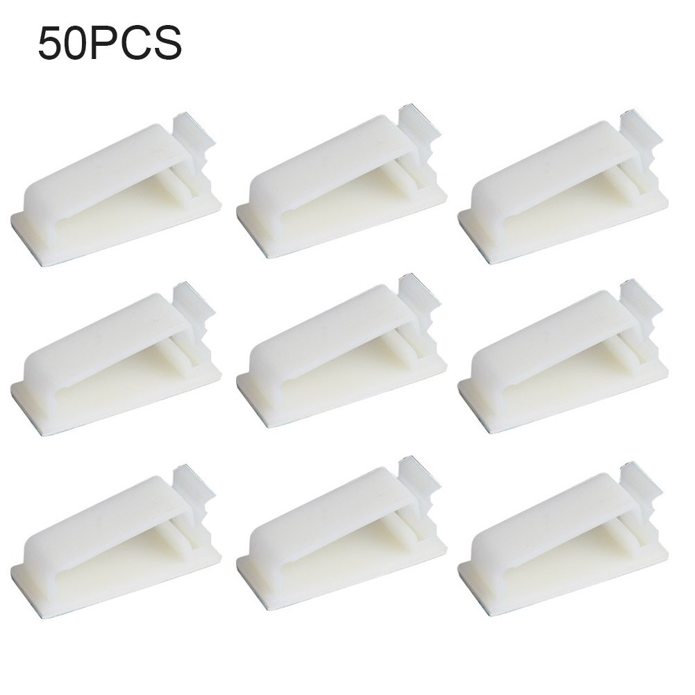 Cable Management Clip Fasteners Holder Snap On Self Adhesive Home Office Network Multipurpose Wire Organisers Fixed Wall: 50pcs White