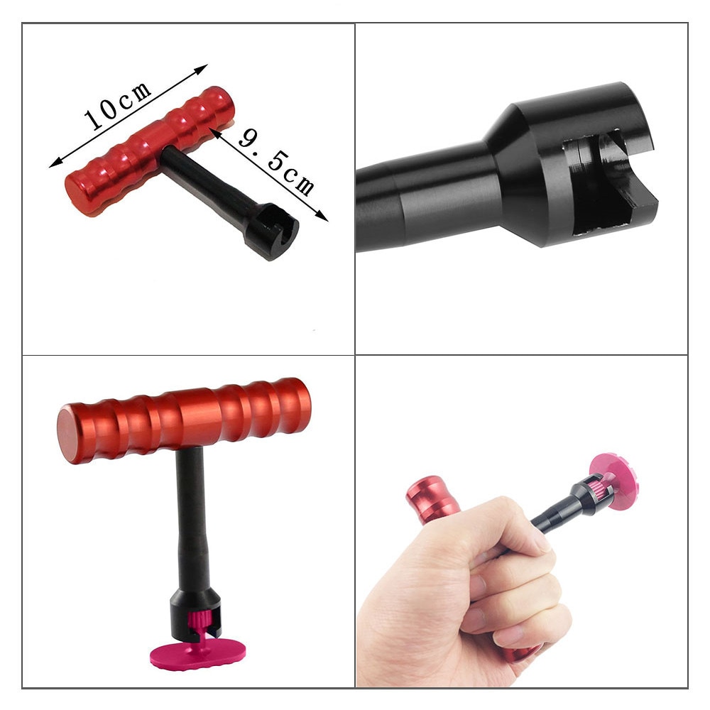 Bule reparation løfter bil krop bule fjernelse kit limpistol og pinde maling bule reparation t-stang aftrækker