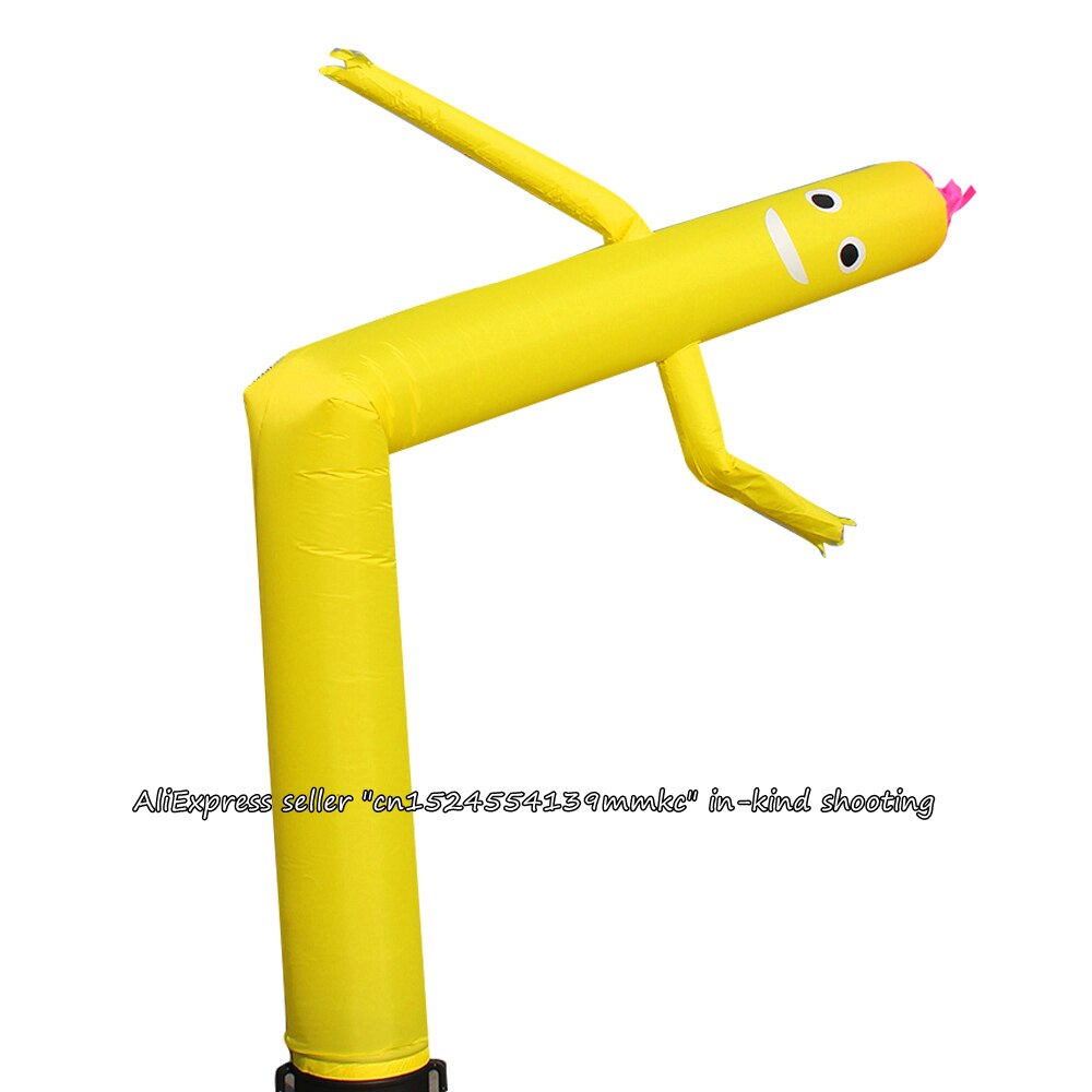 Aire bailarín Sky Dancer tubo inflable cielo títere hombre marioneta 20 pies 6M para 45CM soplador (amarillo)