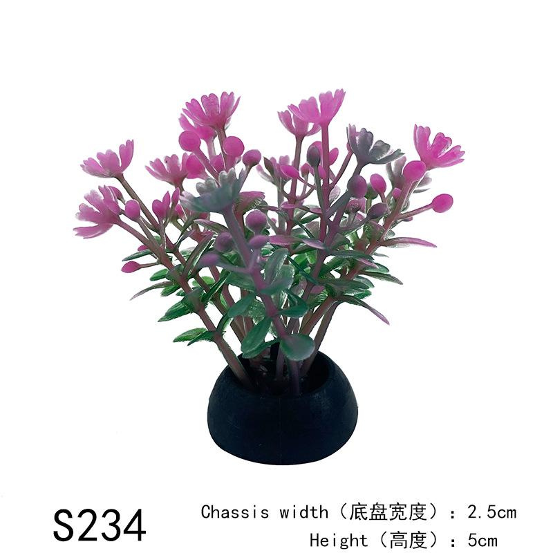 Plantas artificiales de decoración para acuario, suministros decorativos para pecera, adornos de paisajismo, accesorios de acuario