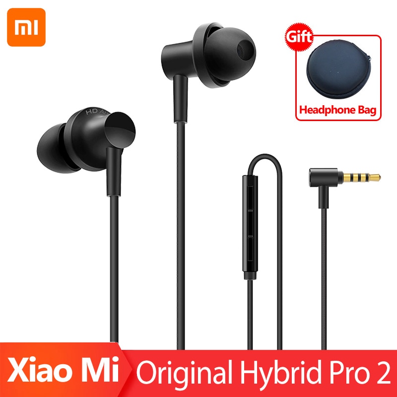 100% Originele Xiao Mi Hybrid Pro 2 Oortelefoon Mi In-Ear Oortelefoon 2 Dual Driver Hybride Technologie Wired Controle Met Mi C