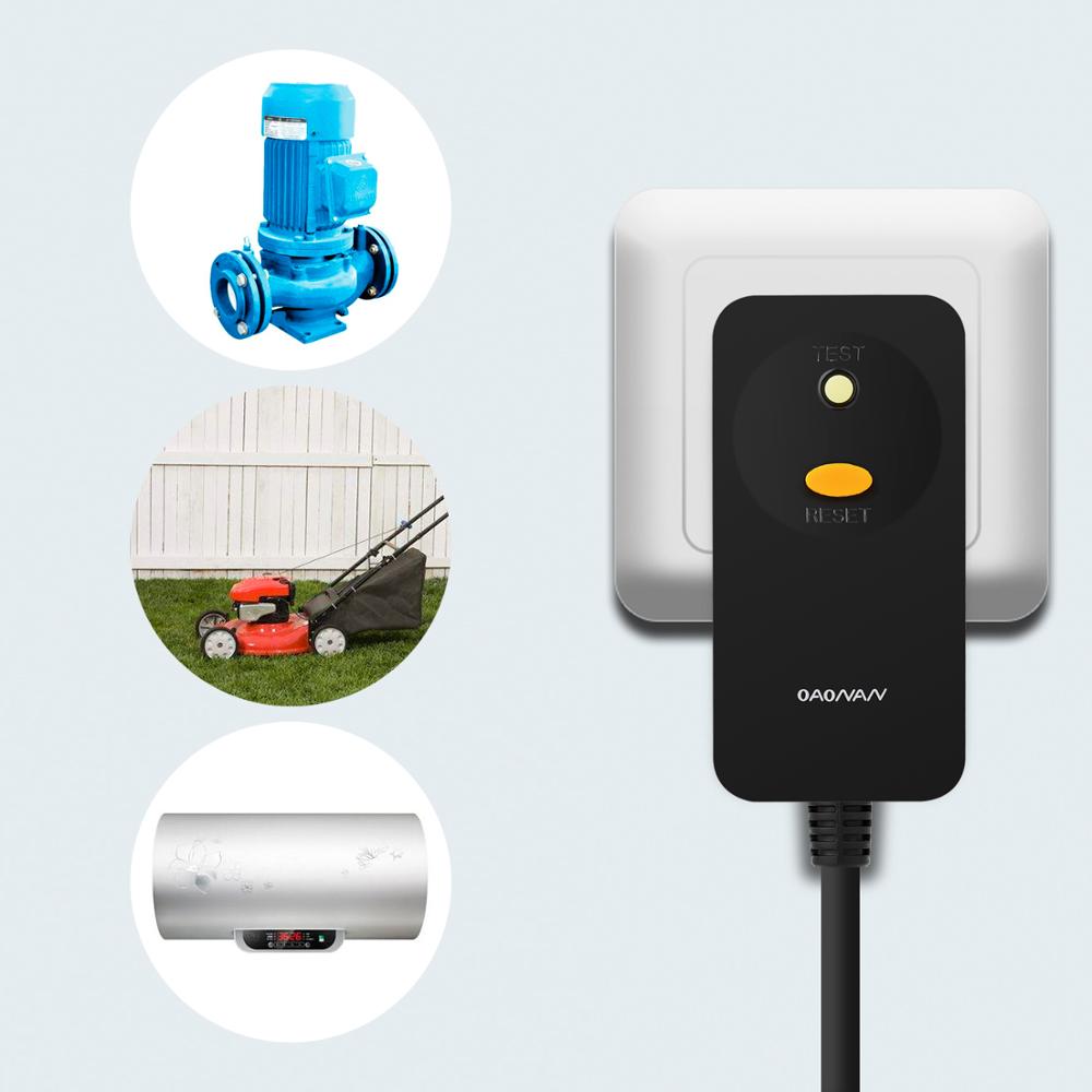 EU Standard leakage protection Plug converter Leak-proof Waterproof European Safety Outlet for Water Heaters/ Washing Machines