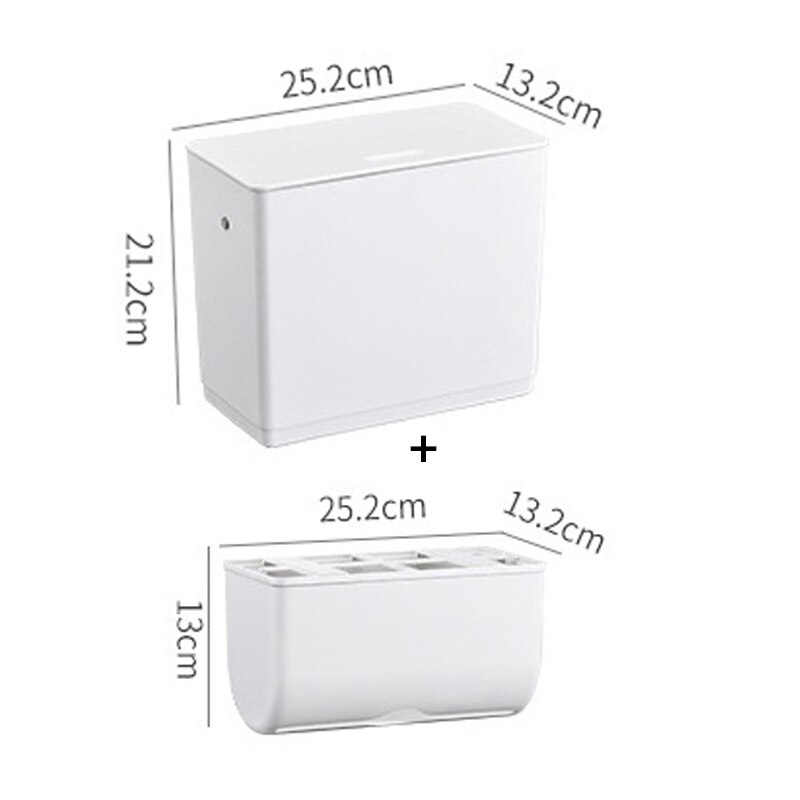 Joybos 6L Prullenbak Keuken Opbergkast Abs Keuken Vuilnisbak Muur Gemonteerde Imperforate Prullenbak Recycle Vuilnis bin: 25x13x21cm 2
