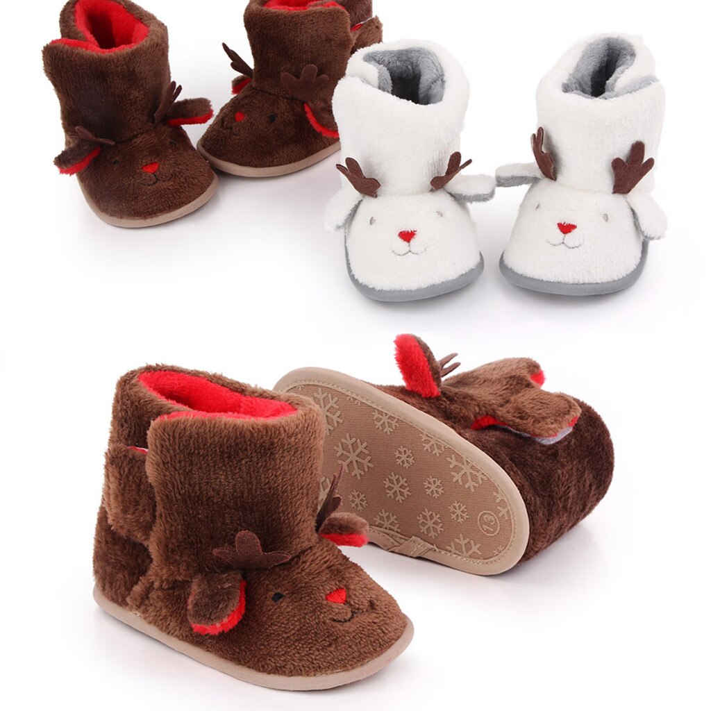Weihnachten Baby Stiefel Neugeborenen Jungen Mädchen drinnen Weichen Sohlen Prinzessin Schuhe Winter Warme Baby Wanderschuhe zapatos de bebes