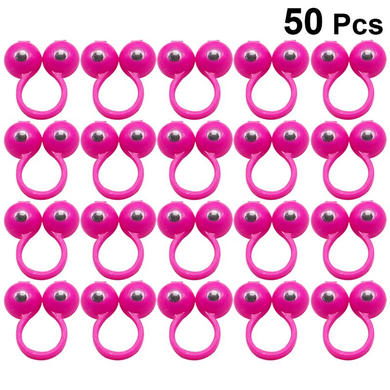 50 Pcs Eye Vinger Marionet Googly Ogen Ringen Eyeball Ringen Leuke Vinger Toy Party Props-Maat L (Willekeurige kleur)