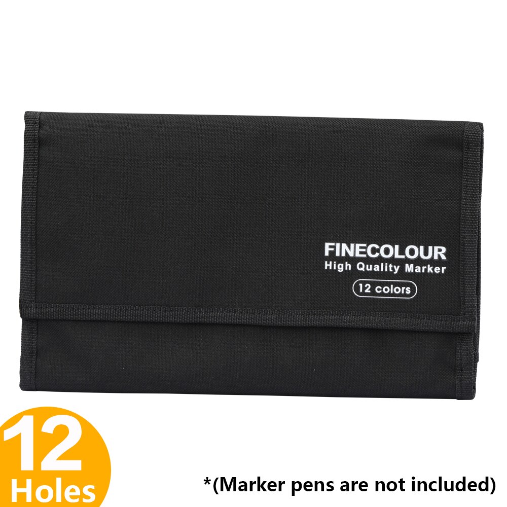 FINECOLOUR Marker Pen Case Large Zipper Bags for Art Marker Fineliner Organized Portable Convinient Pencil Case Art Supplies: 12