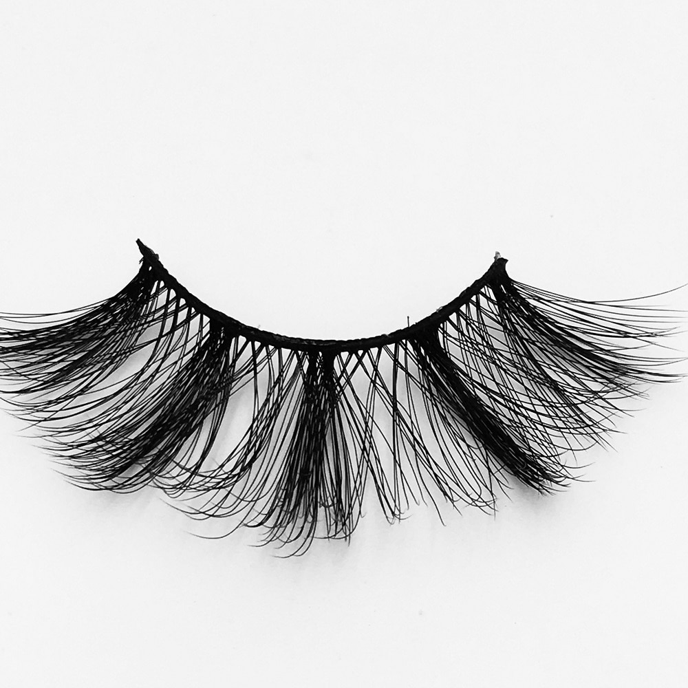 25MM Lashes 5D Mink Hair False Eyelashes Dramtic Thick Long Wispies Fluffy Full Strips Handmade Eye Makeup Lashes Extension Tool