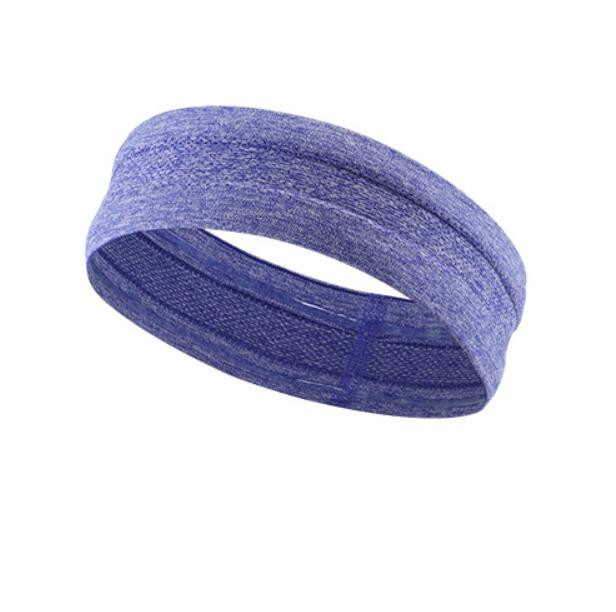 Sport Hoofdband Mannen Vrouwen Hoofd Zweet Band Run Voetbal Tennis Hoofddoek Siliconen Anti-slip Elastische Zweetband Haarband: Paars