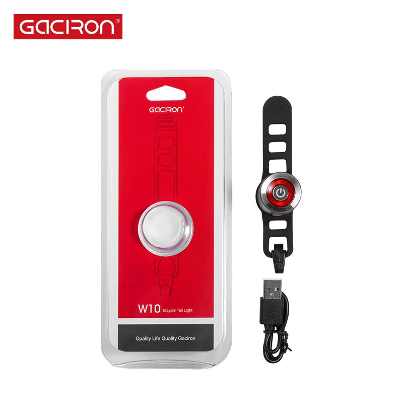 Gaciron bicicleta luz trasera impermeable Riding luz trasera LED USB recargable carretera Ciclismo Luz de cola de la lámpara Luces de bicicleta Accesorios