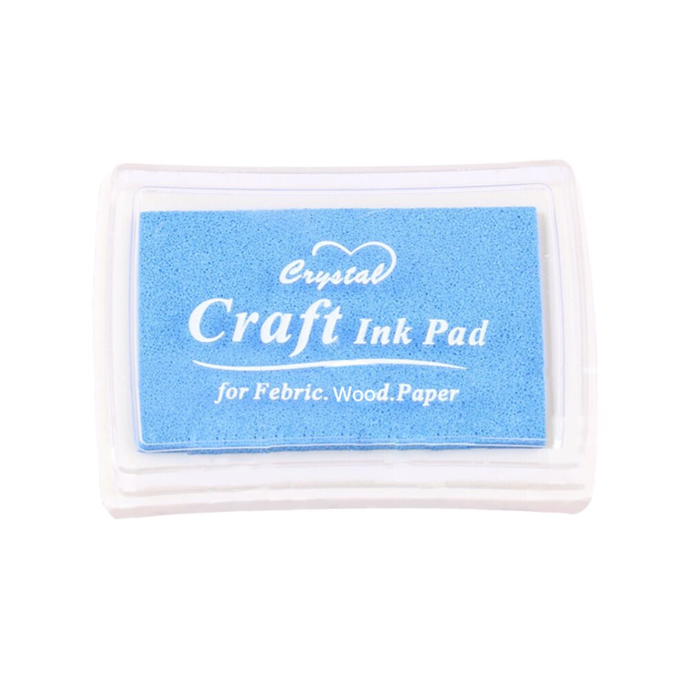Craft Ink Pad DIY Stamp Inkpad for Children Adult for Rubber Stamps Paper Wood Fabric Scrapbooking Journal Decoration Paint: Sky Blue