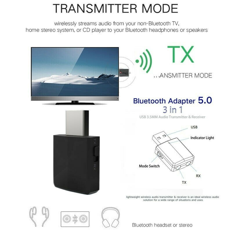 Bluetooth o Absender Empfänger 2-in-1 5,0 TV TV Au... – Grandado