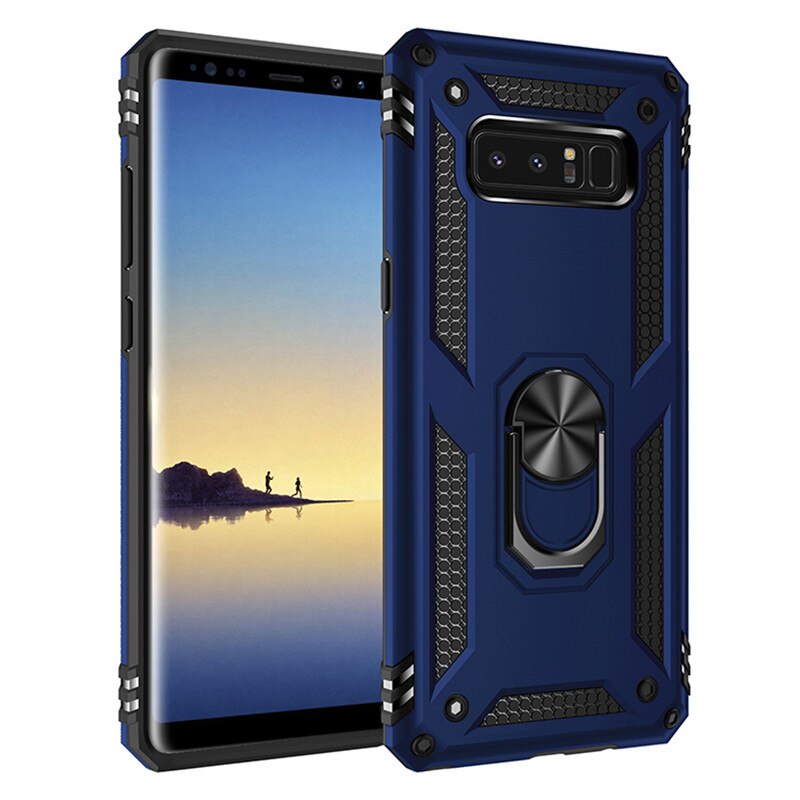 Für Samsung Galaxy Note 8 Fall Magnet Auto Ring Ständer Halter Abdeckung für Samsung Galaxy Note 8 Note8 SM-N950F Coque capa fundas: For Galaxy M40S / Navy Blue