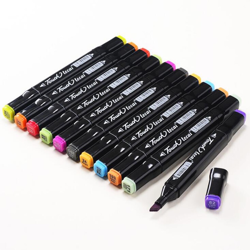 30/40/60 Colors Graphic Marker Pen Set Sketch Art Markers Double Headed Color Art Pens Paiting Pen with 4/5
