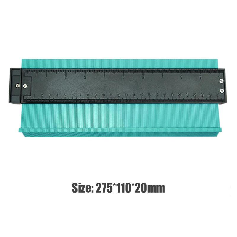 Regla para carpintería con plantilla de Contorno laminado de 10 pulgadas con perfil ABS y dureza suficiente: Verde