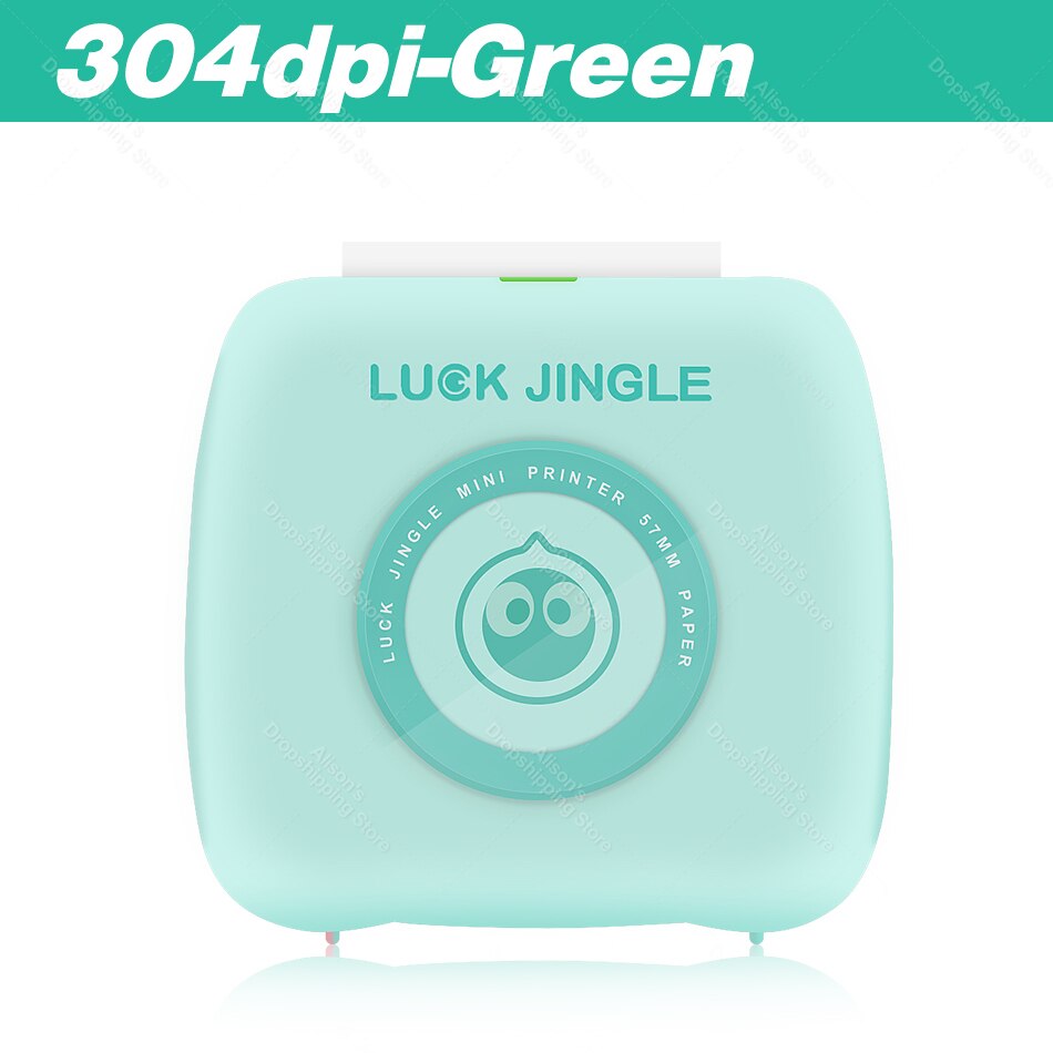 Pocket Photo Printer 304Dpi Draagbare Bluetooth Printers Foto Thermische Draadloze Printer Werk Op Android Ios Telefoon Printer: 1 Green Printer