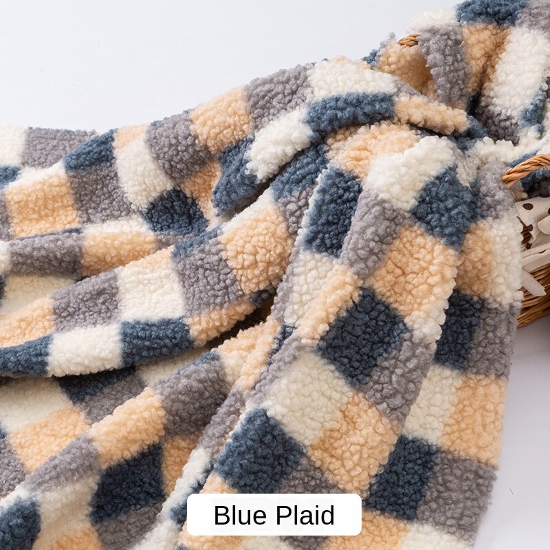 Bredt 62 "plaid print polar fleece stof tykt efterår vinter kashmir lignende materiale frakke dukke stof ved en halv meter: Nr. .1