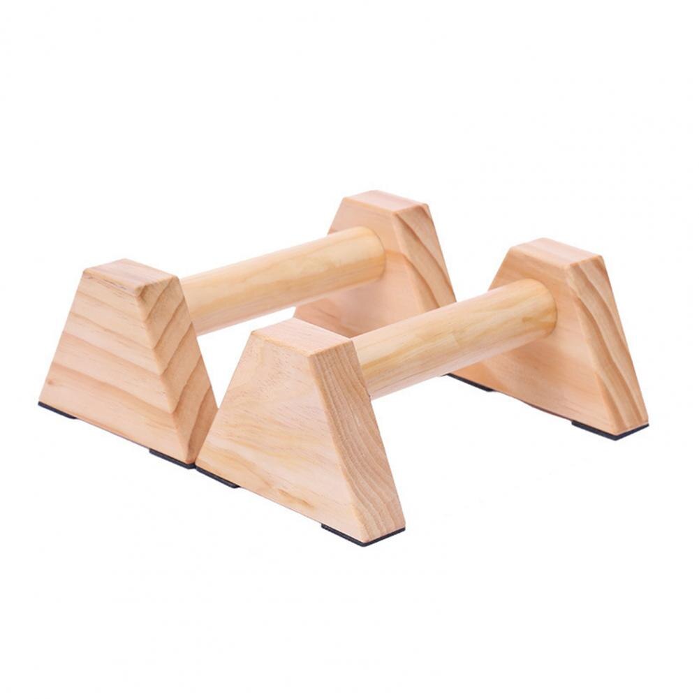 1 Paar Hout Parallettes Grote Hout Verdikte Driehoek Ondersteuning Hout Parallettes Voor Gym Push-Up Handvat Parallettes Bar