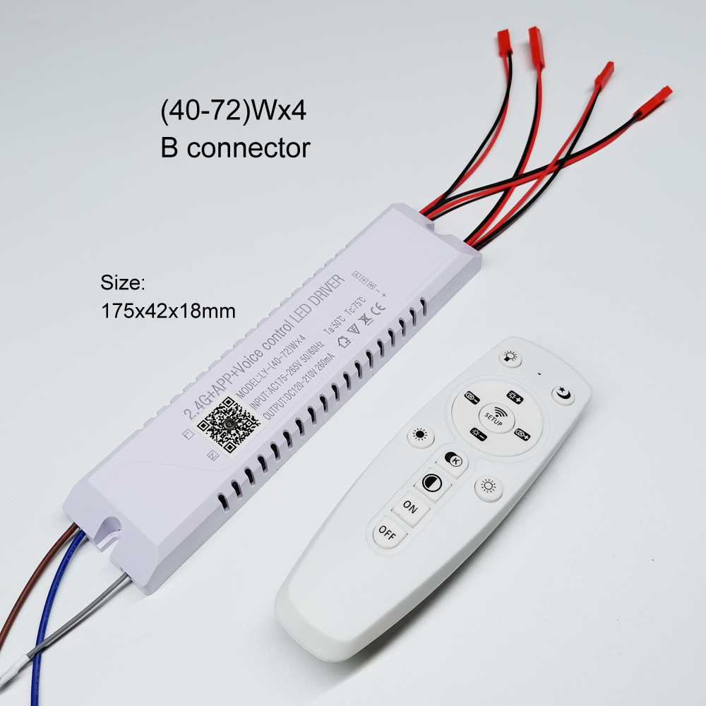 Led Reparatie Onderdelen (35-50W) X4 (40-72W)x4 2.G Intelligente Led Driver Werken Met Dual Kleuren Led Strips &amp; Bars In Kroonluchters Etc.: LY-(40-72W)x4 B