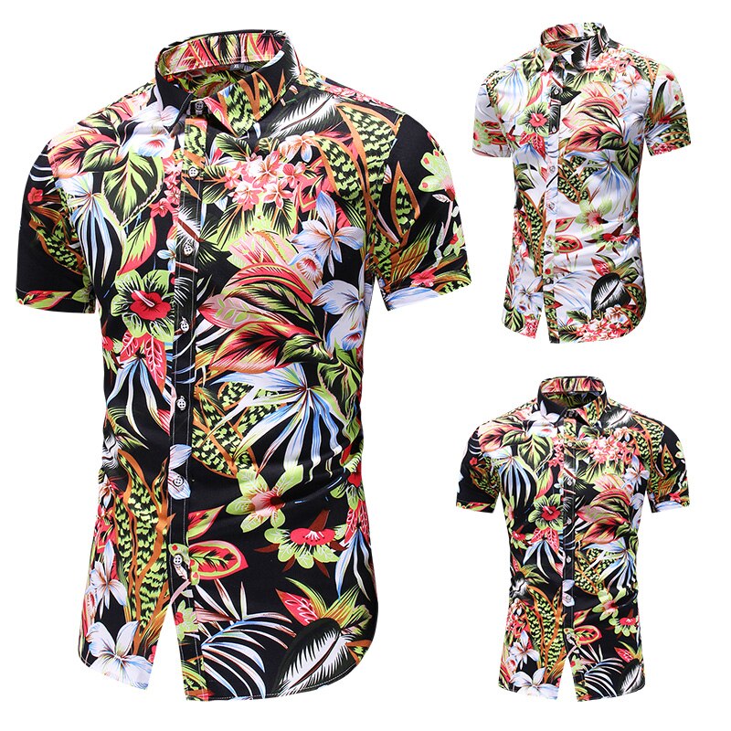 LIFENWENNA – chemise hawaïenne à manches courtes pour hommes, nouvelle , personnalité imprimée, plage, fleurs, été