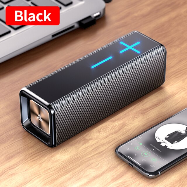 Portable Wireless Bluetooth Speaker Caixa De Som Music Sound Box Blutooth For Subwoofer Bocina Baffle Blootooth Bass Acoustics: Black