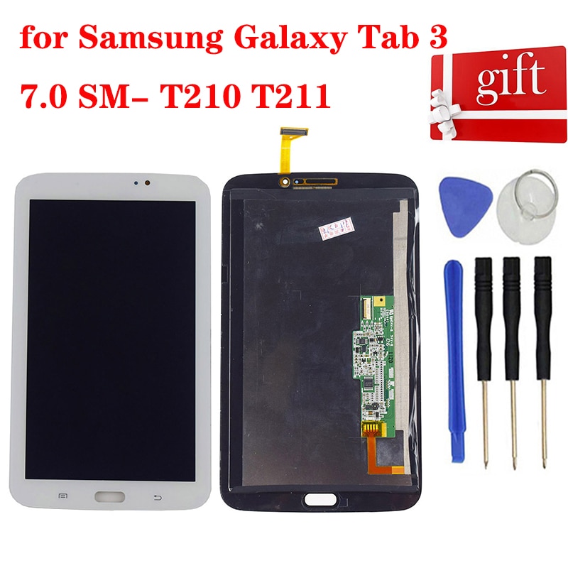 Lcd Voor Samsung Galaxy Tab 3 7.0 Sm-T210 T211 Lcd-scherm Panel Module T210 Lcd Touch Screen digitizer Sensor Vergadering