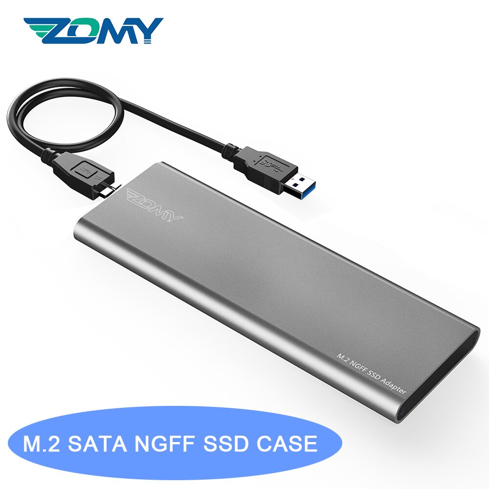 Adaptador M.2 SATA NGFF SSD a USB 3,0, funda de micro-b SSD, 6Gbps, discos duros externos portátiles, carcasa de disco duro SSD para portátiles