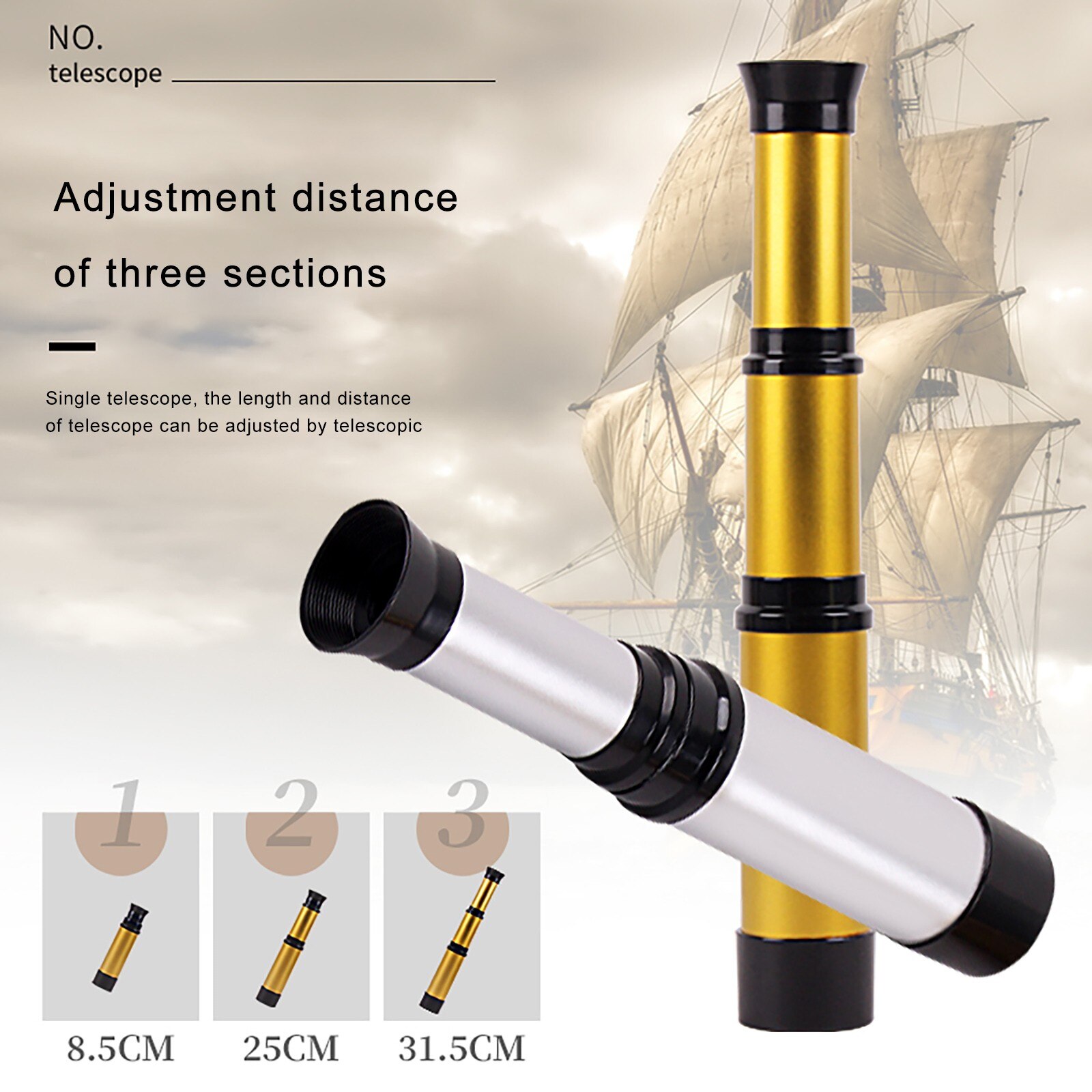 Christmas Kids Telescope 12X Magnification 3 Sections Children Telescope Monocular Baby Children новогодние товары