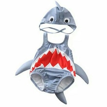 2 PCS Kinder Baby Jungen Mädchen Shark Cartoon Badeanzug Bademode Rash Guard Kostüm Beachwear Nette Neuheit 1-6Y: 4to5Years