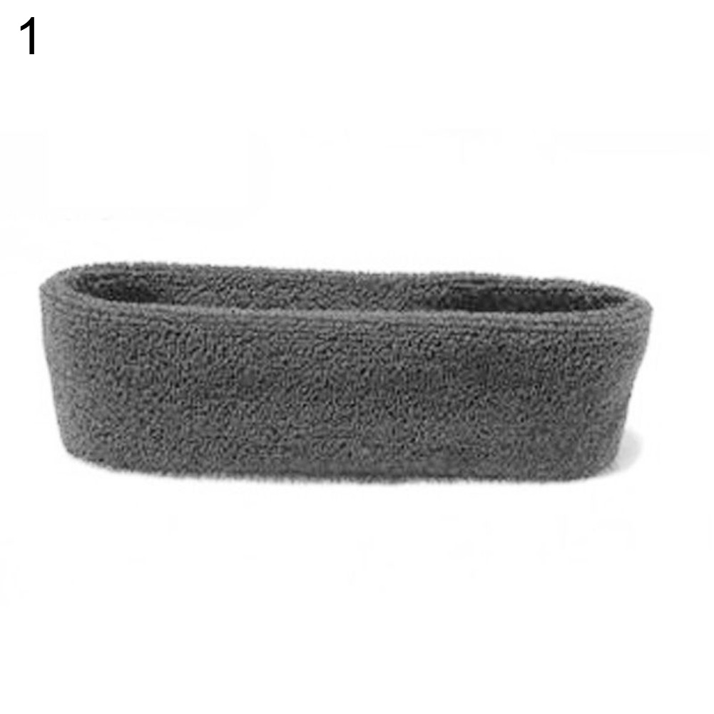 1pc Unisex Sports Yoga Sweatband Headband For Men Sweatband Women Yoga Hair Bands Gym Stretch Head Band Hair Band: Gray