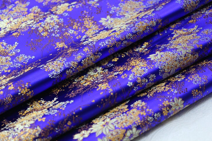 Breed 29 "Chinese Cheongsam Pop Jurk Mongoolse Gown Stof Film Tv Satijn Materiaal Decoratie Diy Jacquard Brocade Doek: Sapphire
