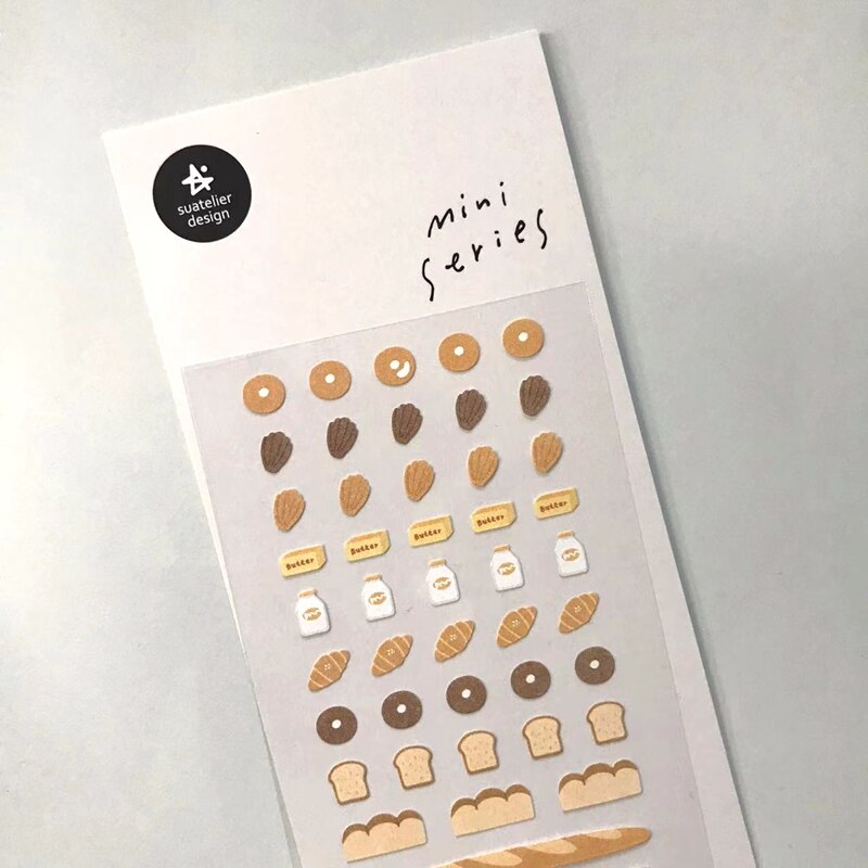 Korealainen suatelier minitarrat scrapbooking leipomo leipä söpö päiväkirja tarra roskapäiväkirja albumi tee itse koristelu askartelu paperitavarat