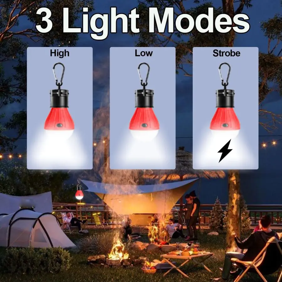 Tragbare LED Camping Laterne draussen Zelt Lampe Glühbirnen nicht licht Camping Zubehör Hängelampen für Rucksack wandern Wandern