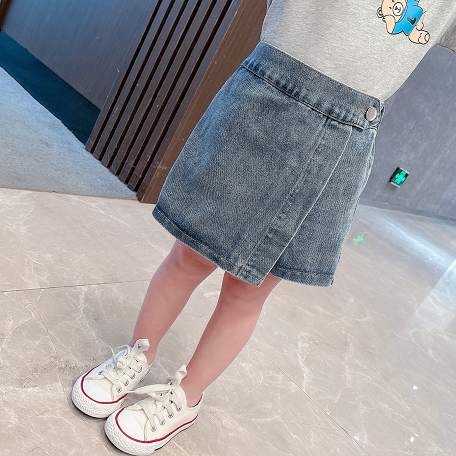 Jeans per ragazze tinta unita ragazza bambino Jeans corti Jeans estivi ragazze stile Casual vestiti per bambina