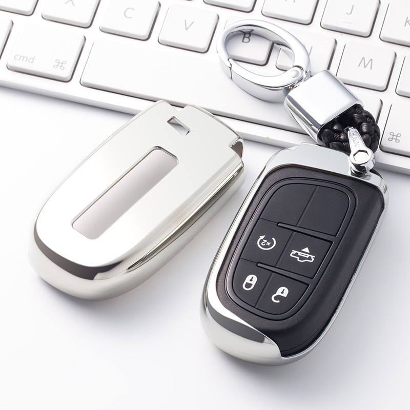 TPU Car Key Cover For Dodge Charger For Jeep Renegade Grand Cherokee For Chrysler 200 300 Key Fob Case For Car