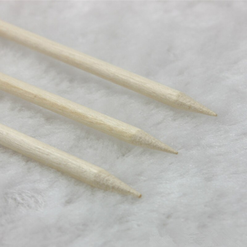 100 stuks houten nagelriemduwer, nagelriemverwijderaar, oranje houten stokjes voor het verwijderen van nagelriemen, manicureset, nagelriemgereedschap  t0716