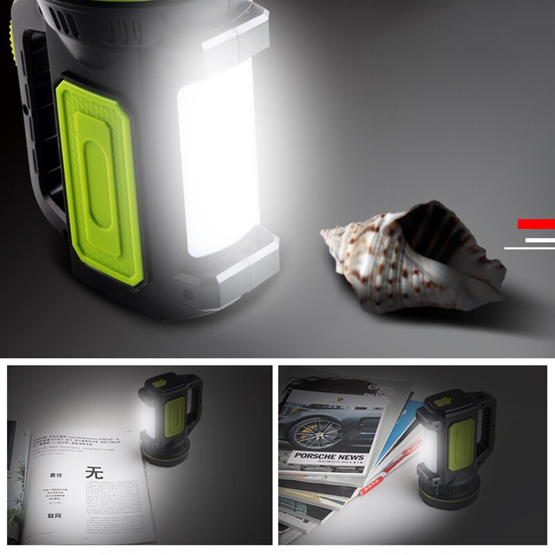 LED luz de trabajo recargable Linterna de mano linterna impermeable vela de seguridad lámpara de foco linterna de Camping