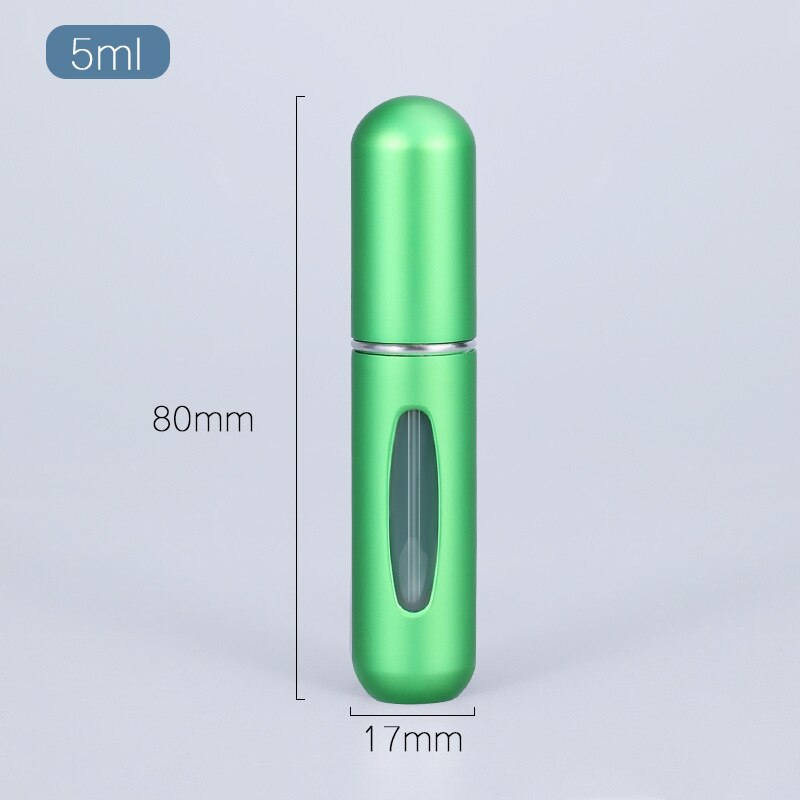 5ml Parfüm Zerstäuber Tragbare Flüssigkeit Container Für Kosmetik Mini Aluminium Spray Alcochol Leere Flasche Nachfüllbar Für Reisen: Matte green